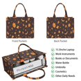 thumbnail image 2 of Large Capacity Tote Bag,Halloween Spooky Icons on Dark Pattern Handbag Fashion Luxury Tote Bag,15.7"x13"x 5.1" Inches,Laptop Compatible, 2 of 6