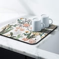 thumbnail image 3 of Washable Rubber Multicolored Floral Dish Drying Mats for Kitchen Counter Home Large Coffee Bar Pad Accessories and Decor for Utensils Stemware 16''x18'', 3 of 6