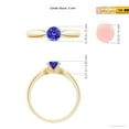 thumbnail image 6 of ANGARA Natural Solitaire Round Tanzanite Tapered Shank Ring in 14K Yellow Gold for Women (Size-5mm) | December Birthstone, Birthday, Anniversary, Jewelry Gift for Women | Natural Tanzanite Ring, 6 of 10