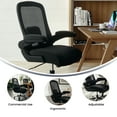 thumbnail image 5 of Flash Furniture Big & Tall Swivel Office and Gaming Chair with Lumbar and Back Support, Ergonomic Mesh Office Chair with Flip-Up Armrests and Adjustable Height, Black, 5 of 22