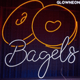thumbnail image 3 of Glowneon Bagels Neon Sign, Bagel Bread Led Sign, Bakery Wall Decor, 3 of 5