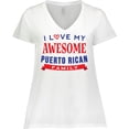 thumbnail image 3 of Inktastic Puerto Rico Love My Puerto Rican Family Women's Plus Size V-Neck T-Shirt, 3 of 5