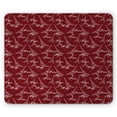 thumbnail image 1 of Eiffel Mouse Pad, Romantic Valentines Day Eiffel Tower City of Love Doodle Style Heart Shapes, Rectangle Non-Slip Rubber Mousepad, Maroon White Tan, by Ambesonne, 1 of 2