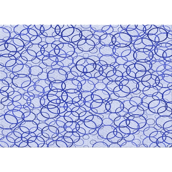 Ahgly Company Indoor Rectangle Patterned Lavender Blue Area Rugs, 2' x 4'