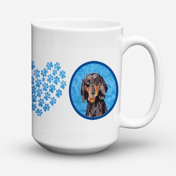Blue Dachshund Coffee Mug 15 oz