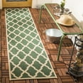 thumbnail image 3 of SAFAVIEH Beach House Talbot Geometric Indoor/Outdoor Area Rug, Green/Creme, 6'7" x 6'7" Square, 3 of 8