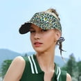thumbnail image 5 of Gaeub Green Leopard Printed Sport Sun Visor Hats ,Adjustable Empty Top Sunscreen Visor Cap for Women and Men, 5 of 7
