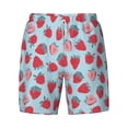 thumbnail image 4 of Lsque Mens Swim Trunks Strawberries Pattern - Bathing Suit Compression Liner - Beach Swim Shorts Swimwear - (S-3XL) - Stretch Quick Dry -X-Large, 4 of 9