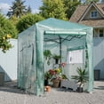 thumbnail image 7 of Vineego 8*6 Ft Portable Pop-Up Walk-in Greenhouse with Central Lock Windproof PE Cover, Double-Layer Windows, for Garden and Backyard, Green, 7 of 7