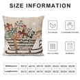 thumbnail image 5 of PHYHOO Christmas Pillow Covers , Striped Wooden Tree Snow Sleigh Merry Bright Xmas Holiday Decor Decorative Throw Cushion Case Decoration for Home Party Sofa Couch (Brown), 5 of 5
