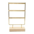 thumbnail image 3 of Soporte para pendientes, básico de madera, ideal para colgar pendientes grandes con agujeros y joyería metálica. 3 capas, 3 of 9