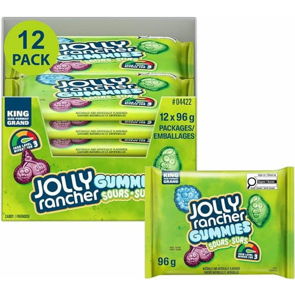 Jolly Rancher Gummies Sours Candies 96g/3.38oz (12/Case)
