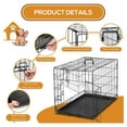 thumbnail image 3 of Dog Crate, 36 Inch Medium Wire Kennel with Divider Panel, Metal Cages with Double Door, Leak-Proof Pan Tray, Folding Portable for Indoor Outdoor Travel, 3 of 6