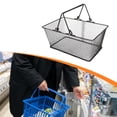 thumbnail image 6 of Shopping Basket Iron Grocery Tote Large Capacity Metal Construction for Supermarket Retail Store Consumers, 6 of 9