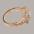 thumbnail image 4 of LBG British Made 10k Rose Gold Natural Opal & Cubic Zirconia Womens Statement Ring - 33 size options - Size 9, 4 of 8