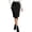 Black, variant on Suede Skirts for Women High Waist Office Casual Wrap Midi Skirt | Faux suede high waist twist knot wrap midi skirt,suited for office work and daily casual wear