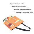 thumbnail image 3 of FORMRS Womens Canvas Tote Bag with Zipper Inner Pocket Shoulder Handbag, Orange Glasses, 3 of 7