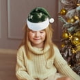thumbnail image 4 of SLYNSHome Christmas Santa Hat,Green Santa Hats Velvet Comfort Christmas Hat for Christmas New Year Festive Holiday Party Supplies, 4 of 7