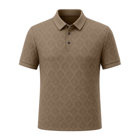 Lumtrix Golf Polo Shirt For Men Moisture Wicking Golf Shirts Performance Quick-Dry Short Sleeve Work Casual Cooling Polo Shirts Coffee XL