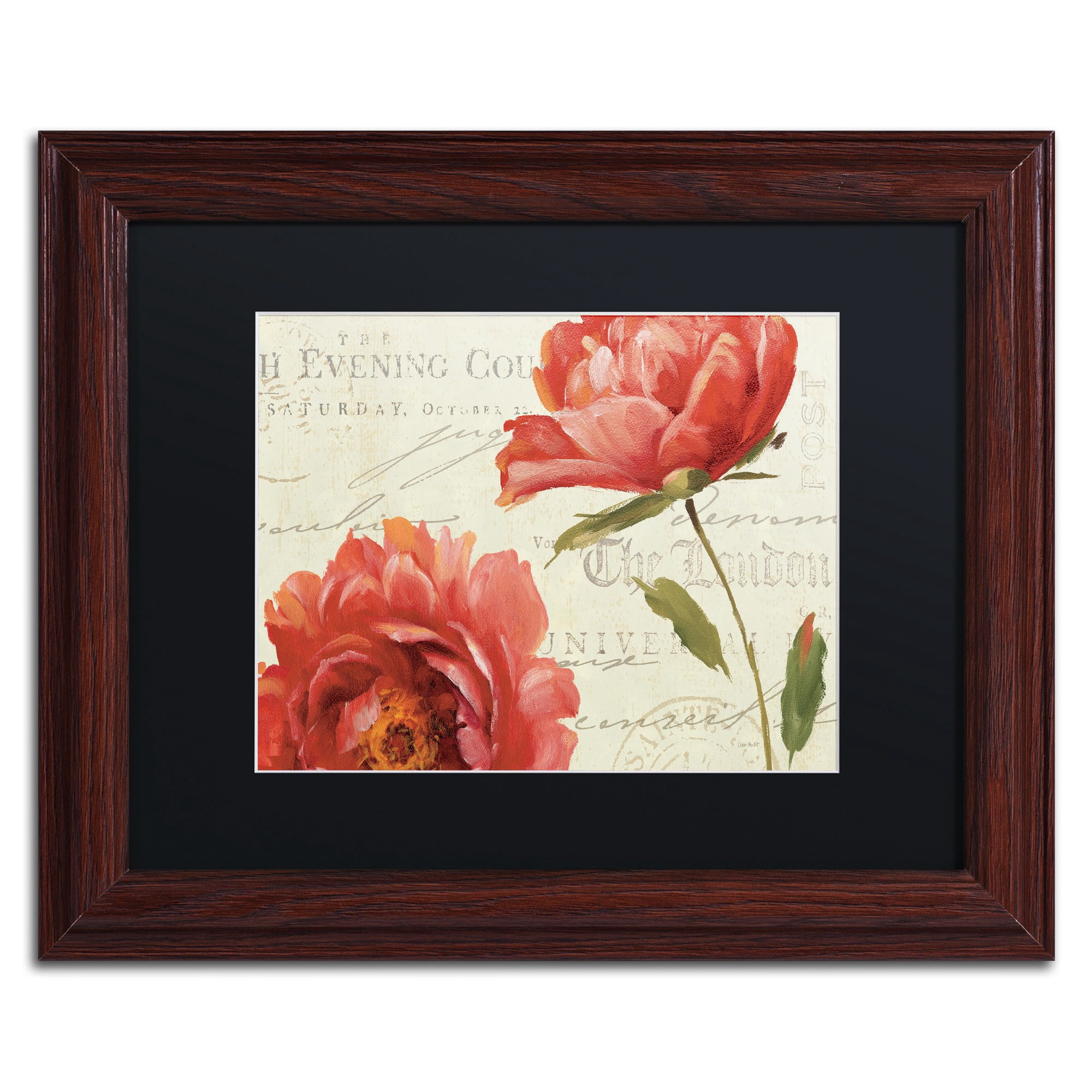 Trademark Fine Art "My Own Words II" Canvas Art by Lisa Audit, Black Matte, Wood Frame