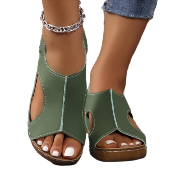 SACFOF Womens Orthotic Sandals Summer Beach Sandals for Women Ankle Strap Open Toe Platform Wedge Dressy Sandals