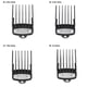 thumbnail image 2 of Juego profesional de 10 protectores de cortadora semimetálicos negros, compatibles con la mayoría de las cortadoras Wahl y que van desde 1/16" a 1", junto con la oreja izquierda y derecha, 2 of 5