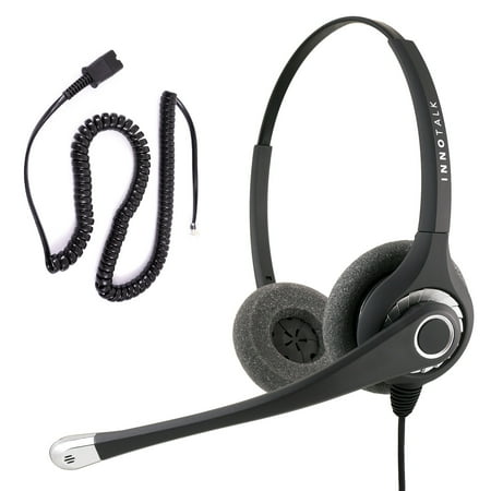 Cisco Ip Phone Wireless Headset Cisco 7861 7931G, 7940, 7941, 7942, 7945, 7960 Professional Binaural Headset + Cisco Phone Headset Adapter built in Plantronics Compatible QD ()
