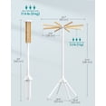 thumbnail image 6 of SONGMICS Clothes Drying Rack, with Bamboo Hanging Rods, Foldable Metal Laundry Rack, Space-Saving, Free-Standing Airer, Indoor Use, White and Natural, 6 of 6
