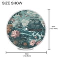 thumbnail image 3 of Round Outdoor Tablecloth 60 Inch Dining Table Cover with Lace Trim & Umbrella Hole for Outside Party Camping Elegant Nautical Scene, 3 of 8