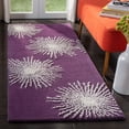 thumbnail image 3 of SAFAVIEH Soho Fiesta Geometric Runner Rug, Purple/Ivory, 2'6" x 8', 3 of 9