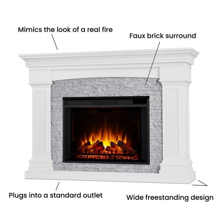 Free Shipping! \Real Flame Deland Grand Electric Fireplace, 63