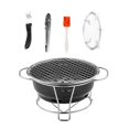 thumbnail image 2 of Parrilla de carbón coreana para acampar, soporte compacto para estufa, ideal para exteriores y patios. con rejilla para ollas, 2 of 9