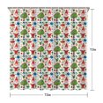 thumbnail image 5 of White Christmas Gnome Pattern Shower Curtain 72"x72" ,Bathroom Decorative Shower Curtains Set with 12 Hooks,Modern Waterproof Washable Shower Curtain, 5 of 6