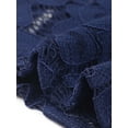 thumbnail image 5 of DARING DIVA Bell Sleeve Cocktail Lace Sheath Blouse S Dark Blue, 5 of 6