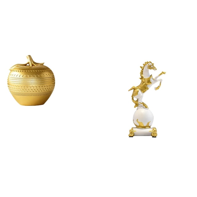 Estatua de caballo, escultura de fruta, decoración de resina, estatua, escultura, figura de escritorio, decoración, figura de fruta, decoración del ho