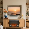 thumbnail image 5 of CQSXDA 23 Inch Electric Fireplace Insert With Log Set And Realistic Flame, Ultra Thin Heater, Remote Control And Timer, 5 of 16