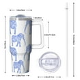 thumbnail image 3 of 40oz Travel Elephant Tumblers with Lids Straws Vacuum Insulated Elephant Tumbler with Handle Flip Straw Lid Leak Proof Stainless Steel Travel Accessories Must Have, 3 of 5