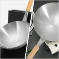 thumbnail image 2 of KALLORY Heavy Duty Stainless Steel Frying Wok for Stove Top Cooking, and Wear Resistant Cookware, 2 of 8