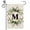 M, variant on Alphabets Garden Flag 12x18 Inch Double Sided Welcome Flax Garden Flag Outdoor Outside Patio Farmhouse Alphabets Yard Decoration