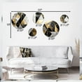 thumbnail image 4 of Designart "Order in Gold Geometry I" Modern Geometric Metal Wall Art Set of 5 Piece, 4 of 5