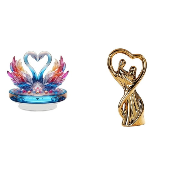 Escultura De Cisne Acrílico, Centro De Mesa, Gabinete Plano, Decoración, Estantería, Oficina, Adorno Para El Día De San Valentín, Figura De Pareja, Estatua, Recuerdo, Regalo Para Amantes,