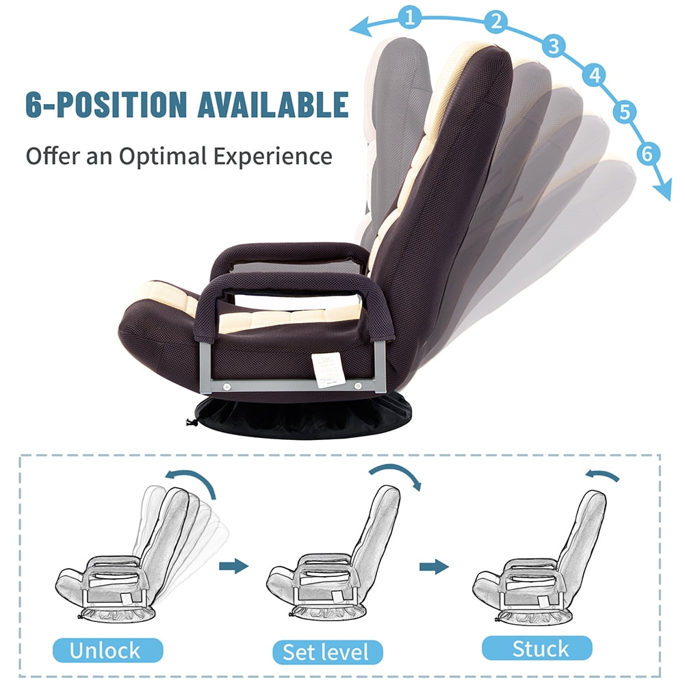 Private Jungle Bean Bag Chairs Swivel Video Rocker Gaming Chair Adjustable 7-Position Floor Chair Folding Sofa Lounger,Brown+Beige Private Jungle Bean Bag Chairs Swivel Video Rocker Gaming Chair Adjustable 7-Position Floor Chair Folding Sofa Lounger,Brown+Beige