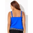 thumbnail image 2 of Swimsuits for All Women's Loop Strap Blouson Tankini Top, 2 of 5