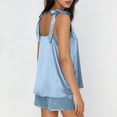 thumbnail image 5 of Maqroz Women's Satin Pajama Set Sleeveless Camisole Sleepwear Soft Silk Loungewear 2 Piece Nightwear with Shorts for Summer, 5 of 6