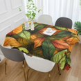 thumbnail image 2 of Yayeee Tablecloths 54" x 54" Rectangle Wrinkle Resistant Party Table Cover, Green Retro Leaves, 2 of 8