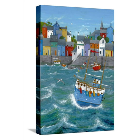 Art.com Quayside Stretched Canvas Print Wall Art by Peter Adderley, 12" x 18"