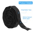 thumbnail image 3 of Uxcell 2 Yard Snap Button Tape for Sewing Cotton Snap Button Trim Fastener Buckles Tape for Clothes Fabric DIY, Black, 3 of 7