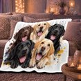 thumbnail image 6 of Playful Labrador Retriever Group Portrait, Playful Pet Portrait Pattern, Warm Flannel Blanket for Living Room and Bedroom, Dog Lovers person's Day Gift, Pet Lover Home Decor, 6 of 9