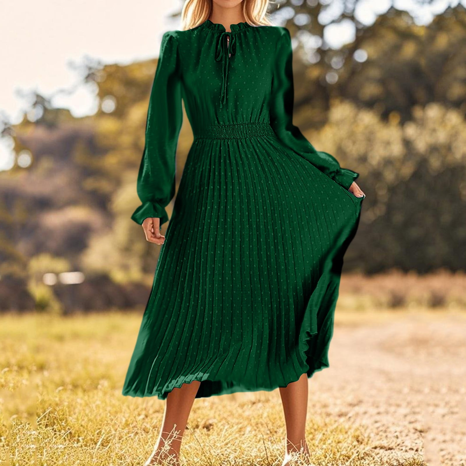 dark green midi dress Baltic Born Womens Jerrah Midi Dress | Deep Green main image 0