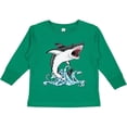 thumbnail image 3 of Inktastic Great White Shark Jumping Boys or Girls Long Sleeve Toddler T-Shirt, 3 of 5